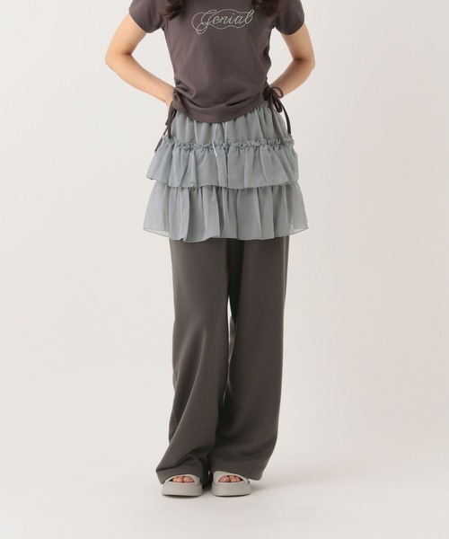 GLOBAL WORK(グローバルワーク)の「レイヤードカットパンツ/AND YUA ANY/147488(その他パンツ・キッズ・チャコール/杢グレー・SMALL/MEDIUM)」の8枚目の写真