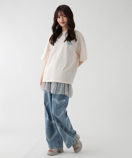 GLOBAL WORK(グローバルワーク)の「レイヤードカットパンツ/AND YUA ANY/147488(その他パンツ・キッズ・チャコール/杢グレー・SMALL/MEDIUM)」の9枚目の写真