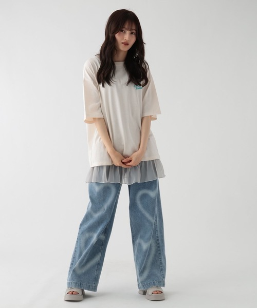 GLOBAL WORK(グローバルワーク)の「レイヤードカットパンツ/AND YUA ANY/147488(その他パンツ・キッズ・チャコール/杢グレー・SMALL/MEDIUM)」の10枚目の写真