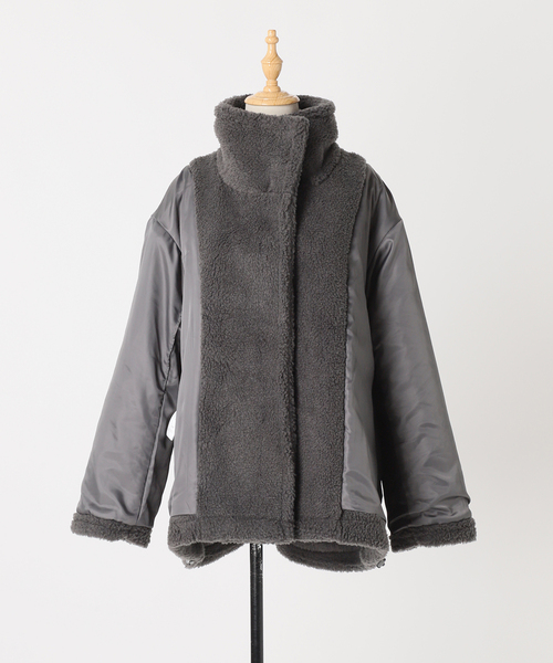 JOURNAL STANDARD（ジャーナルスタンダード）の「《追加》エコファーショートブルゾン（ブルゾン・レディース・チャコールグレー・FREE）」の20枚目の写真