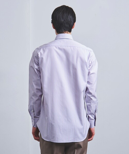UNITED ARROWS(ユナイテッドアローズ)の「イージーケア AG ファンシーストライプ セミワイドカラーシャツ -抗菌防臭-(ビジネスシャツ・メンズ・ライラック・41cm/40cm/39cm/38cm/37cm/42cm/36cm)」の14枚目の写真