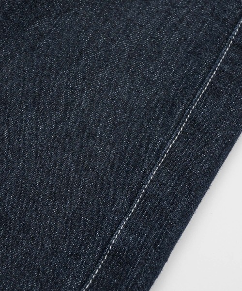 lace docking design denim pants/レースドッキングデザイン