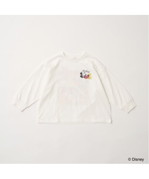 b・ROOM(ビールーム)の「【Disney】【カイテキ天竺】ミッキーマウス/ピクニックTシャツ(Tシャツ/カットソー・キッズ・オフホワイト/ターコイズブルー/マスタード/パープル・110cm/100cm/120cm/130cm/140cm)」の11枚目の写真