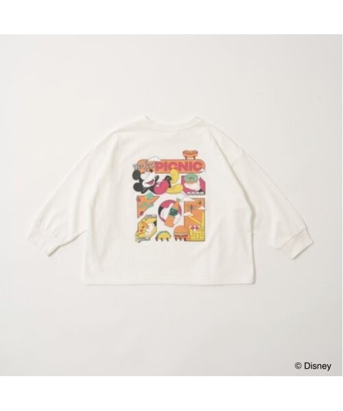 b・ROOM(ビールーム)の「【Disney】【カイテキ天竺】ミッキーマウス/ピクニックTシャツ(Tシャツ/カットソー・キッズ・オフホワイト/ターコイズブルー/マスタード/パープル・110cm/100cm/120cm/130cm/140cm)」の12枚目の写真