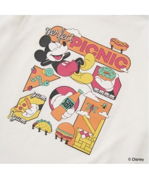 b・ROOM(ビールーム)の「【Disney】【カイテキ天竺】ミッキーマウス/ピクニックTシャツ(Tシャツ/カットソー・キッズ・オフホワイト/ターコイズブルー/マスタード/パープル・110cm/100cm/120cm/130cm/140cm)」の14枚目の写真