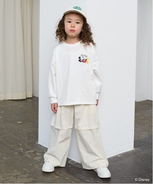 b・ROOM(ビールーム)の「【Disney】【カイテキ天竺】ミッキーマウス/ピクニックTシャツ(Tシャツ/カットソー・キッズ・オフホワイト/ターコイズブルー/マスタード/パープル・110cm/100cm/120cm/130cm/140cm)」の15枚目の写真