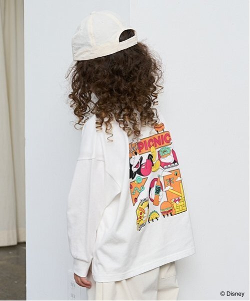 b・ROOM(ビールーム)の「【Disney】【カイテキ天竺】ミッキーマウス/ピクニックTシャツ(Tシャツ/カットソー・キッズ・オフホワイト/ターコイズブルー/マスタード/パープル・110cm/100cm/120cm/130cm/140cm)」の16枚目の写真