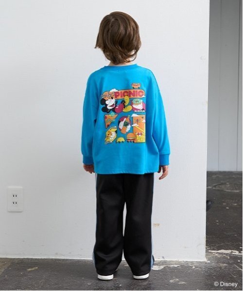 b・ROOM(ビールーム)の「【Disney】【カイテキ天竺】ミッキーマウス/ピクニックTシャツ(Tシャツ/カットソー・キッズ・オフホワイト/ターコイズブルー/マスタード/パープル・110cm/100cm/120cm/130cm/140cm)」の20枚目の写真