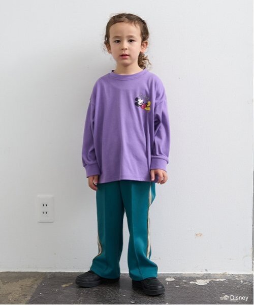 b・ROOM(ビールーム)の「【Disney】【カイテキ天竺】ミッキーマウス/ピクニックTシャツ(Tシャツ/カットソー・キッズ・オフホワイト/ターコイズブルー/マスタード/パープル・110cm/100cm/120cm/130cm/140cm)」の21枚目の写真