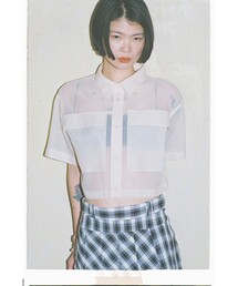 Ray BEAMS | シアー クロップドシャツ(シャツ/ブラウス)