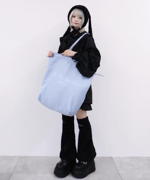 Whinny（ホワイニー）の「Whinny/とろけるいぬ~ズちゃんバック（トートバッグ・レディース・サックスブルー/ブラック・FREE）」の8枚目の写真