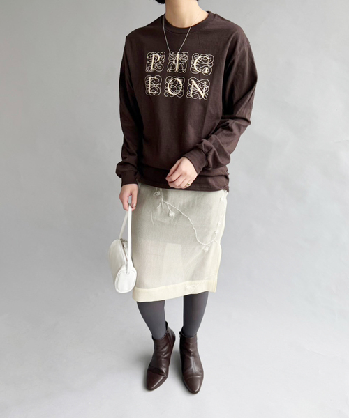 エディットフォールル ☺︎パフカットソー EDIT. FOR LULU（エディットフォールル）の「FUNNY ロンTEE（Tシャツ
