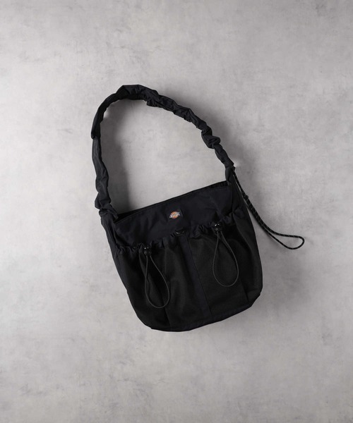 Dickies（ディッキーズ）の「【Dickies】ドロストショルダーバッグ（ショルダーバッグ・レディース・ブラック/オフホワイト・ONE SIZE）」の2枚目の写真