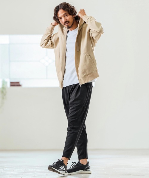 Magine(マージン)の「mj10548- Cotton Jacquard Stretch Fabric Hooded Blouson フーデッドブルゾン(ブルゾン・メンズ・ベージュ/カーキ/ブラック・44/46/48)」の10枚目の写真