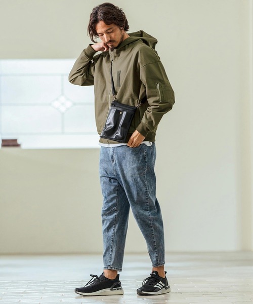 Magine(マージン)の「mj10548- Cotton Jacquard Stretch Fabric Hooded Blouson フーデッドブルゾン(ブルゾン・メンズ・ベージュ/カーキ/ブラック・44/46/48)」の18枚目の写真