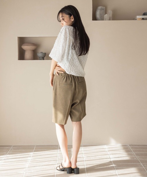 LOWRYS FARM(ローリーズファーム)の「ホップサックハーフパンツ 242757(その他パンツ・レディース・ブラウン/アイボリー/チャコールグレー・FREE)」の7枚目の写真