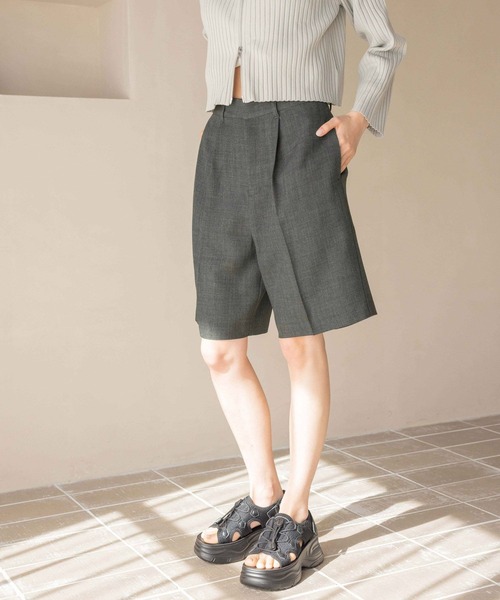 LOWRYS FARM(ローリーズファーム)の「ホップサックハーフパンツ 242757(その他パンツ・レディース・ブラウン/アイボリー/チャコールグレー・FREE)」の16枚目の写真