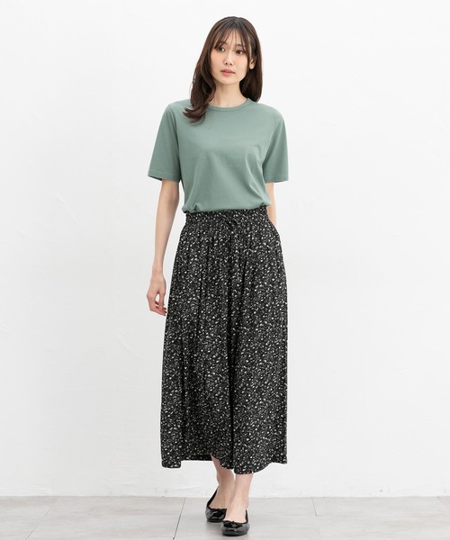 Honeys（ハニーズ）の「【ＵＶカット】半袖オーガニッククルーＴ（Tシャツ/カットソー・レディース・グリーン/ピンク/スミクロ/ベージュ/モカ/ブラック/オフホワイト/ブルー/イエロー・L/LL/M/S）」の20枚目の写真