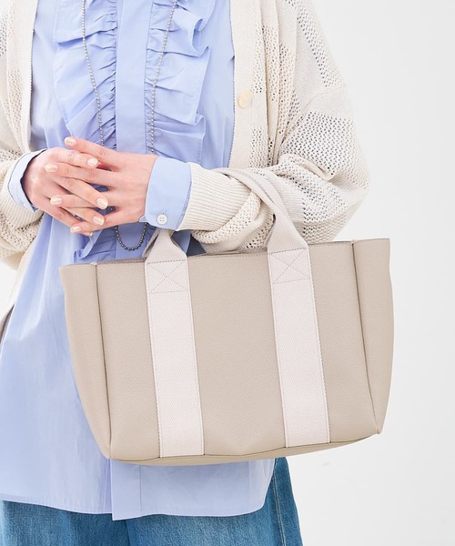 collex（コレックス）の「【Varje Dag】3WAY スクエアトートバッグ（トートバッグ・レディース・ブラック/グレイッシュベージュ/シルバー・フリー）」の3枚目の写真