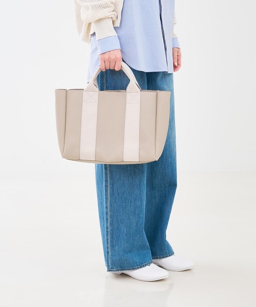 collex（コレックス）の「【Varje Dag】3WAY スクエアトートバッグ（トートバッグ・レディース・ブラック/グレイッシュベージュ/シルバー・フリー）」の10枚目の写真