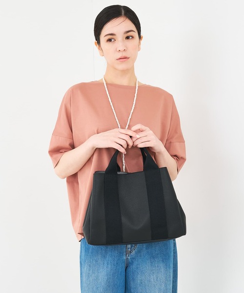 collex（コレックス）の「【Varje Dag】3WAY スクエアトートバッグ（トートバッグ・レディース・ブラック/グレイッシュベージュ/シルバー・フリー）」の8枚目の写真