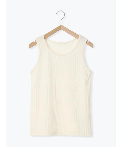 ehka sopo（エヘカソポ）の「柄アソートシェルタックタンクトップ（タンクトップ・レディース・キナリ/モカ/オフホワイト/ブラック・F）」の11枚目の写真