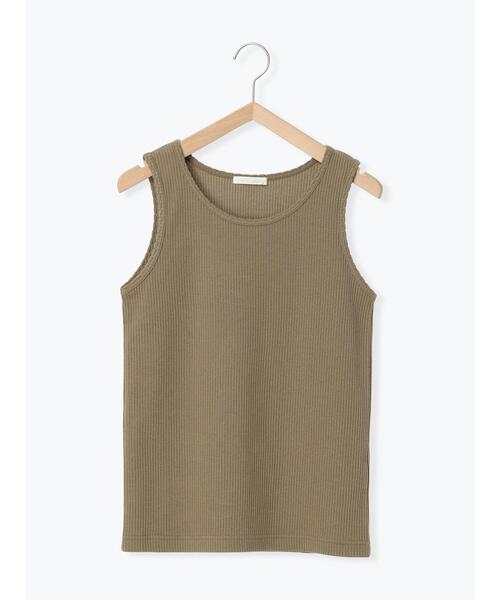 ehka sopo（エヘカソポ）の「柄アソートシェルタックタンクトップ（タンクトップ・レディース・キナリ/モカ/オフホワイト/ブラック・F）」の12枚目の写真