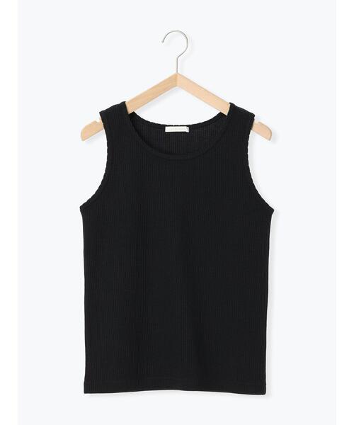 ehka sopo（エヘカソポ）の「柄アソートシェルタックタンクトップ（タンクトップ・レディース・キナリ/モカ/オフホワイト/ブラック・F）」の13枚目の写真