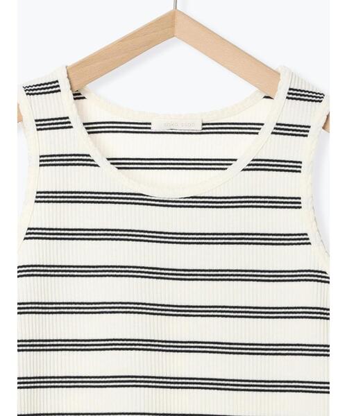 ehka sopo（エヘカソポ）の「柄アソートシェルタックタンクトップ（タンクトップ・レディース・キナリ/モカ/オフホワイト/ブラック・F）」の15枚目の写真