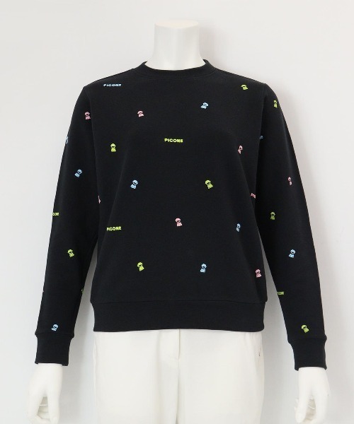 Picone CLUB（ピッコーネクラブ）の「【オンラインストア・店舗限定商品】ミニプリント裏毛スウェット（スウェット・レディース・ブラック/グレー・S/M）」の2枚目の写真