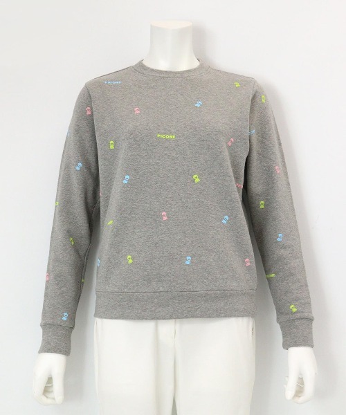 Picone CLUB（ピッコーネクラブ）の「【オンラインストア・店舗限定商品】ミニプリント裏毛スウェット（スウェット・レディース・ブラック/グレー・S/M）」の3枚目の写真