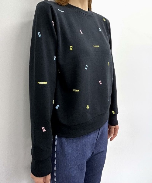 Picone CLUB（ピッコーネクラブ）の「【オンラインストア・店舗限定商品】ミニプリント裏毛スウェット（スウェット・レディース・ブラック/グレー・S/M）」の14枚目の写真
