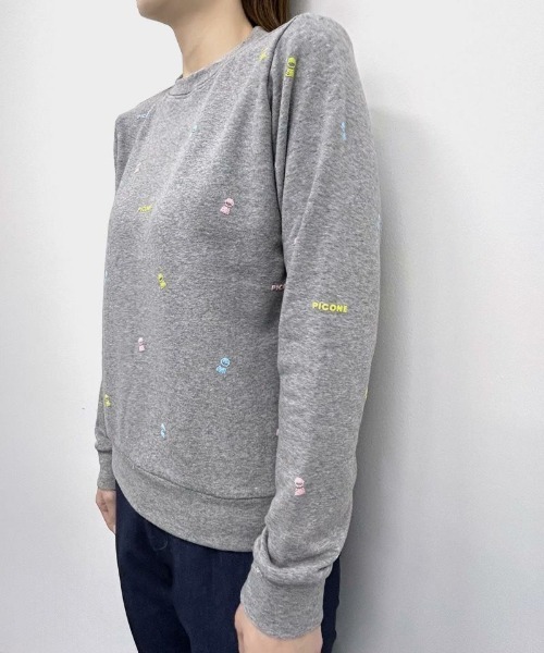 Picone CLUB（ピッコーネクラブ）の「【オンラインストア・店舗限定商品】ミニプリント裏毛スウェット（スウェット・レディース・ブラック/グレー・S/M）」の17枚目の写真