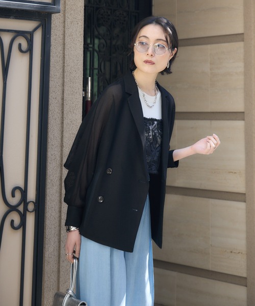 Paradise Picnic(パラダイスピクニック)の「Dignite Collier ドルマンシャツジャケット(その他アウター・レディース・ブラック/ベージュ/チャコールグレー・FREE)」の16枚目の写真