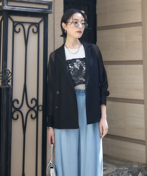 Paradise Picnic(パラダイスピクニック)の「Dignite Collier ドルマンシャツジャケット(その他アウター・レディース・ブラック/ベージュ/チャコールグレー・FREE)」の15枚目の写真