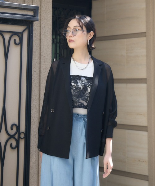 Paradise Picnic(パラダイスピクニック)の「Dignite Collier ドルマンシャツジャケット(その他アウター・レディース・ブラック/ベージュ/チャコールグレー・FREE)」の14枚目の写真