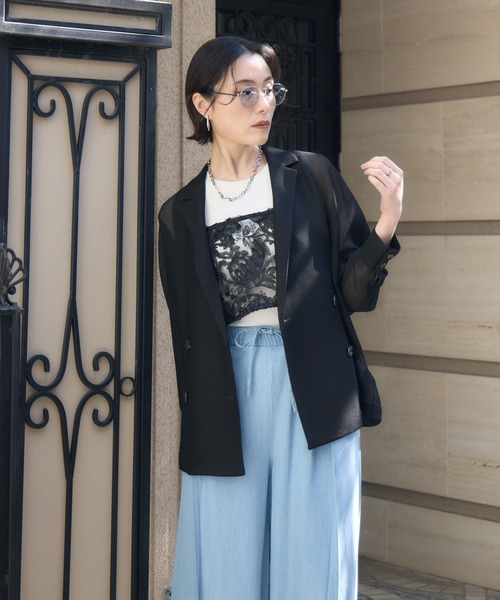 Paradise Picnic(パラダイスピクニック)の「Dignite Collier ドルマンシャツジャケット(その他アウター・レディース・ブラック/ベージュ/チャコールグレー・FREE)」の13枚目の写真