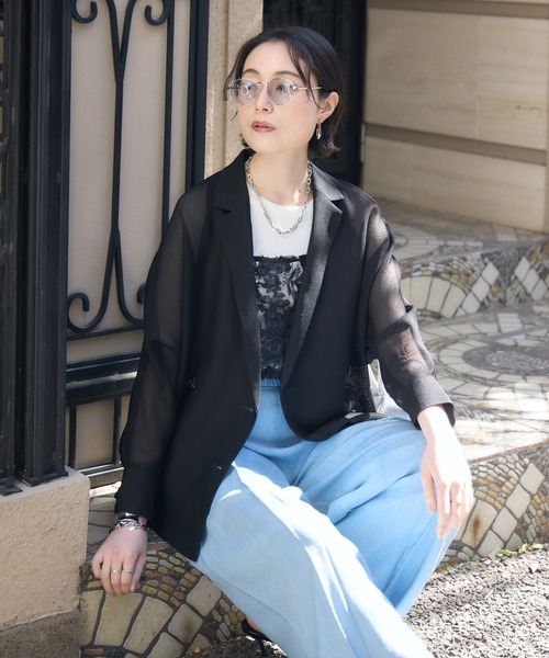 Paradise Picnic(パラダイスピクニック)の「Dignite Collier ドルマンシャツジャケット(その他アウター・レディース・ブラック/ベージュ/チャコールグレー・FREE)」の11枚目の写真