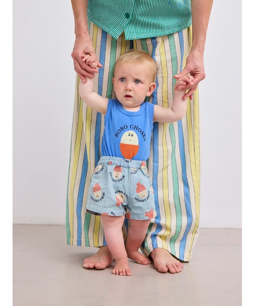 BOBO CHOSES(ボボショーズ)の「Morning Egg all over denim sho(その他ベビーウェア・キッズ・サックスブルー・70/80/90)」の2枚目の写真