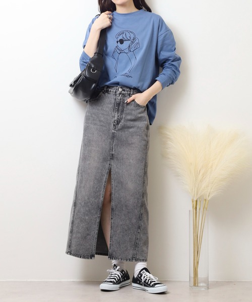 A.N.L(エーエヌエル レーベル)の「A.N.L モデル刺繍長袖カットソープルオーバー 丸首ロンT(Tシャツ/カットソー・レディース・ブルー/オフホワイト/カーキ/ブラック・38)」の20枚目の写真