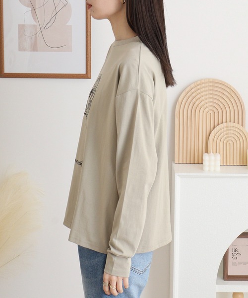 A.N.L(エーエヌエル レーベル)の「A.N.L モデル刺繍長袖カットソープルオーバー 丸首ロンT(Tシャツ/カットソー・レディース・ブルー/オフホワイト/カーキ/ブラック・38)」の22枚目の写真