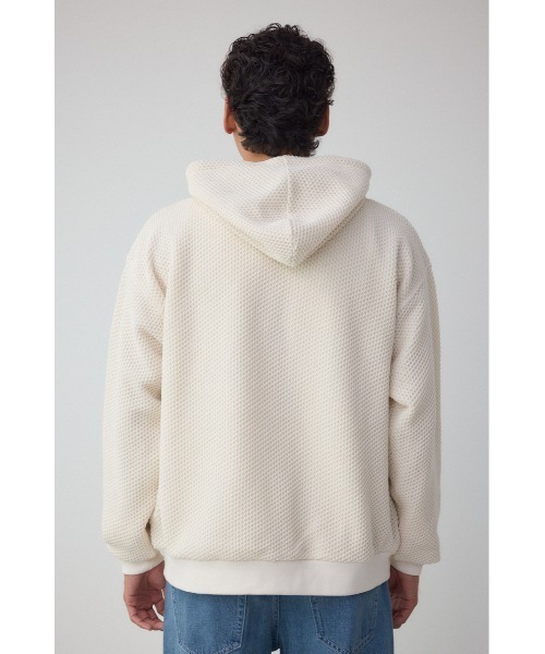 AZUL by moussy（アズールバイマウジー）の「メッシュオーバージップフーディー（パーカー・メンズ・ブラック/アイボリー/グレー/ミント・MEDIUM/LARGE）」の16枚目の写真