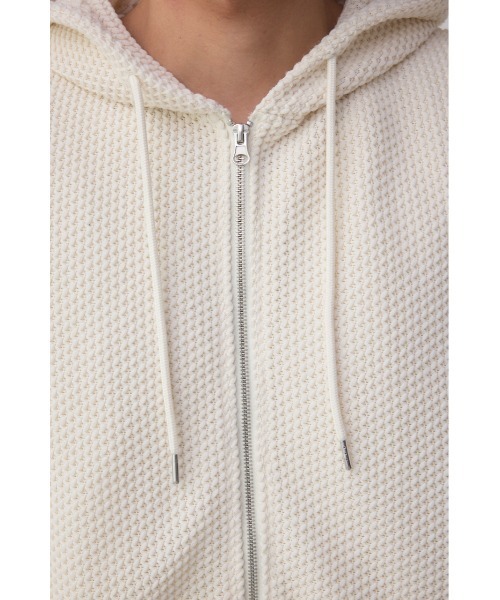 AZUL by moussy（アズールバイマウジー）の「メッシュオーバージップフーディー（パーカー・メンズ・ブラック/アイボリー/グレー/ミント・MEDIUM/LARGE）」の15枚目の写真