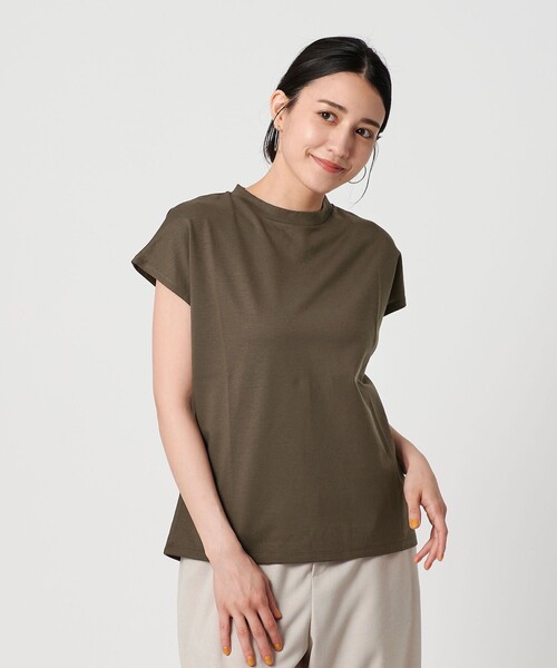 BEAUTY&YOUTH UNITED ARROWS(ビューティーアンドユースユナイテッドアローズ)の「クルーネック フレンチスリーブ カットソー(Tシャツ/カットソー・レディース・ライトピンク/オリーブ/ブラック/オフホワイト/その他6/コバルトブルー・FREE)」の9枚目の写真