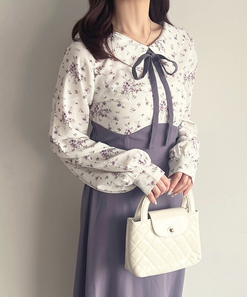 apres jour(アプレジュール)の「花柄ドッキングワンピース(ワンピース・レディース・ブルー系その他/ブラック系その他/パープル系その他・フリー/X-LARGE)」の9枚目の写真