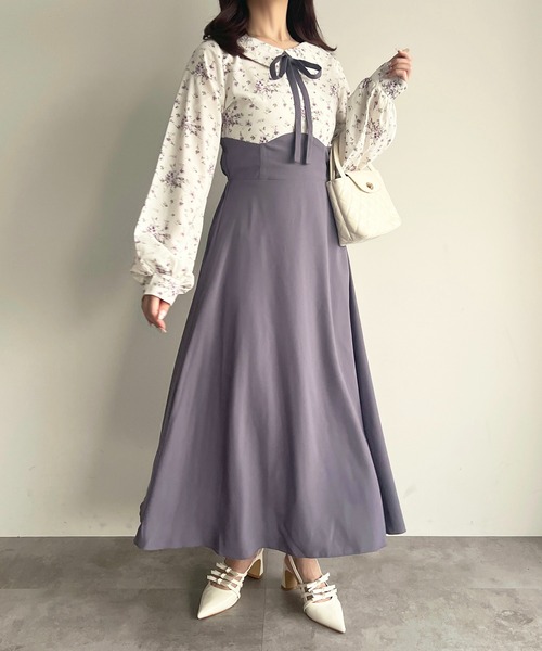 apres jour(アプレジュール)の「花柄ドッキングワンピース(ワンピース・レディース・ブルー系その他/ブラック系その他/パープル系その他・フリー/X-LARGE)」の11枚目の写真