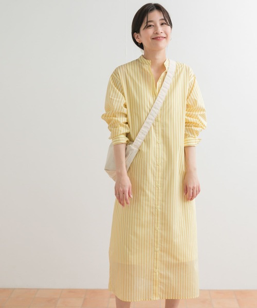 URBAN RESEARCH DOORS（アーバンリサーチドアーズ）の「カラーストライプシャツワンピース（ワンピース・レディース・グリーン/イエロー/ブルー・MEDIUM）」の14枚目の写真