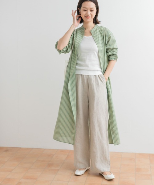 URBAN RESEARCH DOORS（アーバンリサーチドアーズ）の「カラーストライプシャツワンピース（ワンピース・レディース・グリーン/イエロー/ブルー・MEDIUM）」の19枚目の写真
