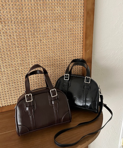 apres jour clair(アプレジュールクレア)の「【apres jour clair×ARIAZ】ベルトハンドルショルダーバッグ(ショルダーバッグ・レディース・ブラック/ダークブラウン・FREE)」の8枚目の写真