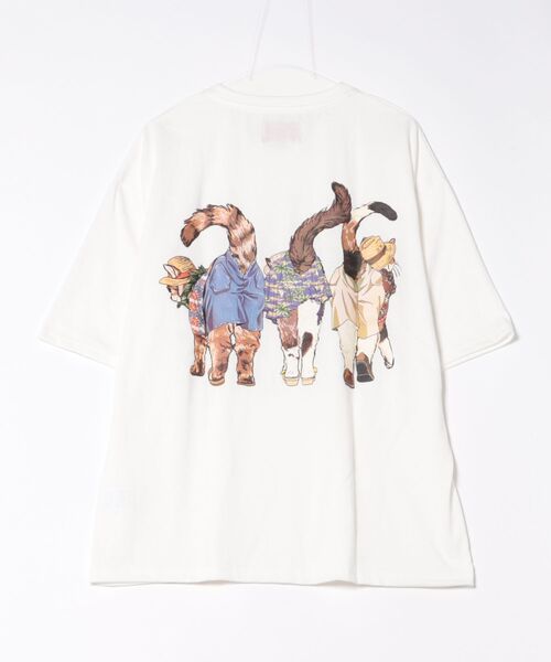 CORISCO(コリスコ)の「アニマルリゾート柄Tシャツ(M1)(Tシャツ/カットソー・メンズ・ホワイト系1/ホワイト系2/グレー系2/ブラック系2/オートミール/キナリ/グレー系1/ブラック系1・MEDIUM/LARGE/X-LARGE)」の10枚目の写真